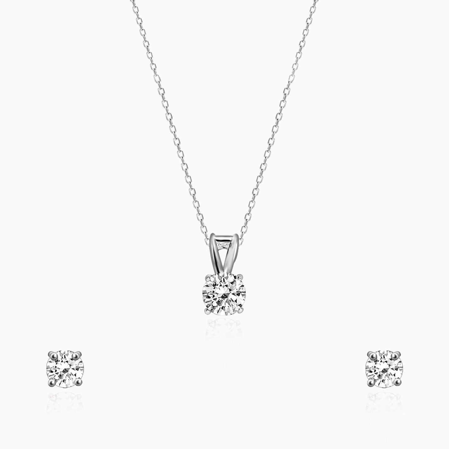 Classic Silver Zircon Set