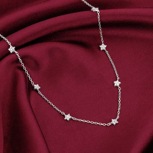 Silver Star Constellation Necklace